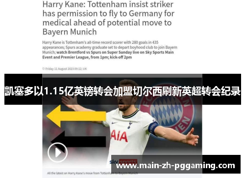 凯塞多以1.15亿英镑转会加盟切尔西刷新英超转会纪录 凯塞多以1.15亿英镑转会加盟切尔西刷新英超转会纪录